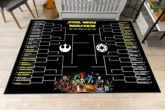 Star Wars Brackets Rug, Starwars Rug, Kids Room Rug, Gift For Him Childs, Area