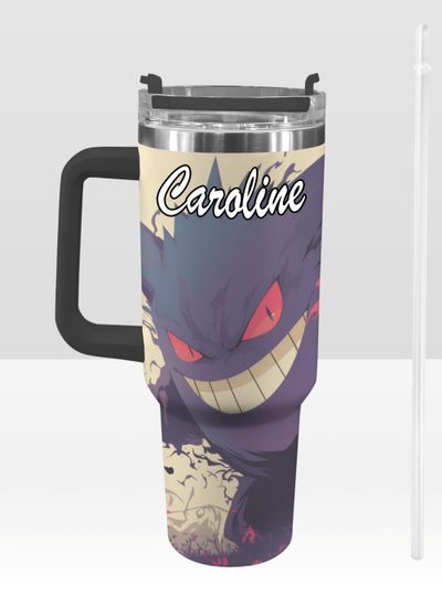 Discover PKM 40 oz Tumbler: Gengar Personalized Stanley-Inspired Stainless Steel Cup