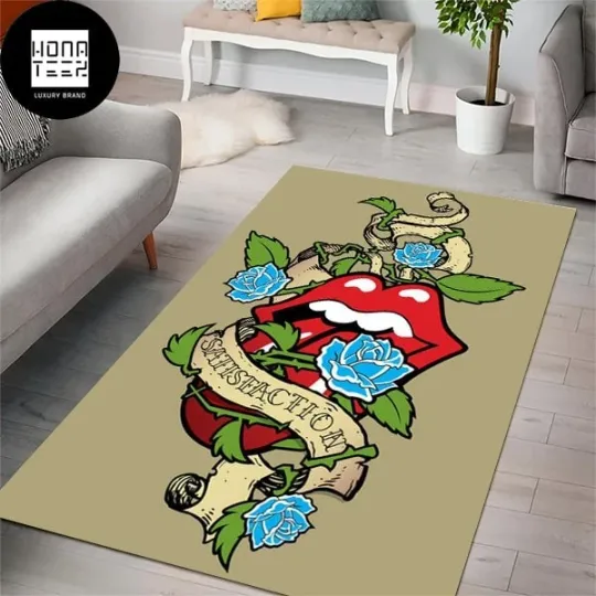 Discover The Rolling S Luxury Rug, Rock Band fan gift Area Regtangle Rug Fan Gifts