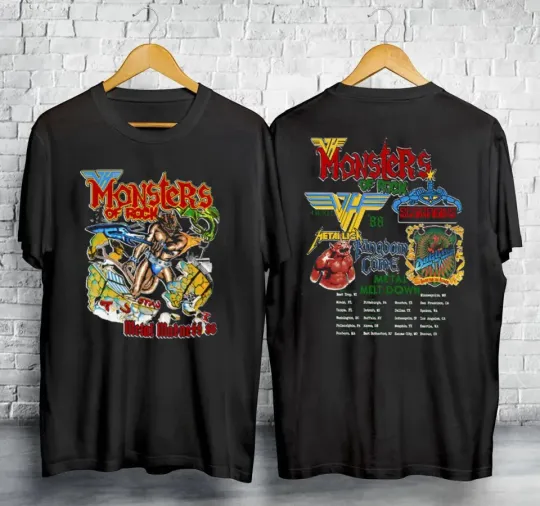 Discover Vintage 1988 van Monsters of Rock Concert Unisex T-Shirt