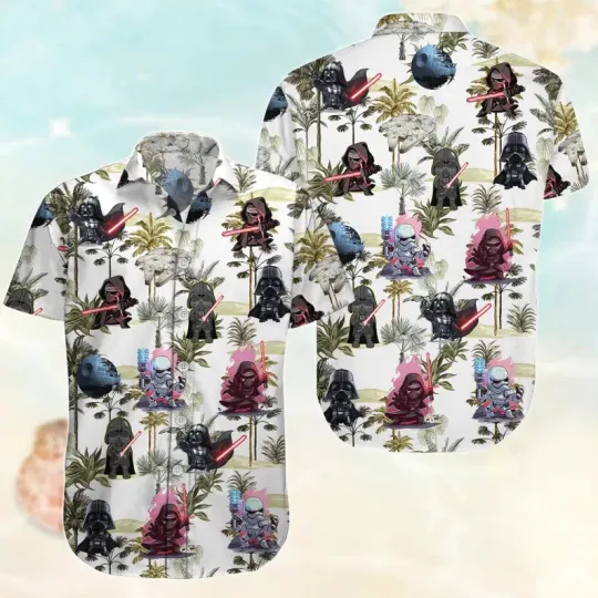 Discover Disney Darth Vader Star Wars Skywalker Beach Family Aloha Hawaiian Shirt