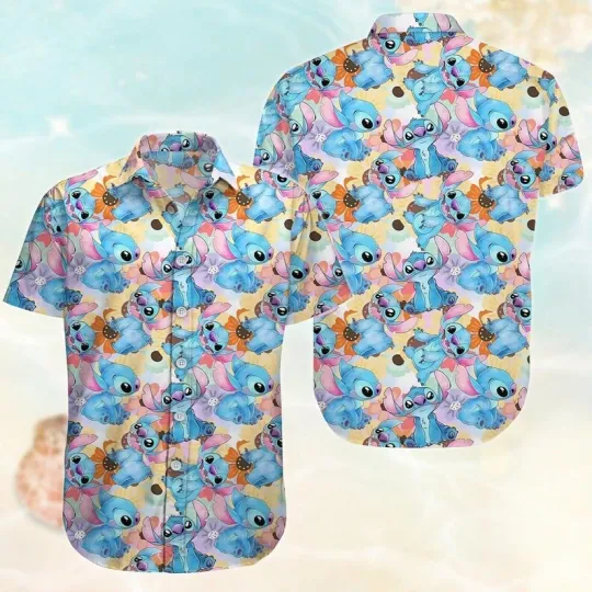 Discover Disney Lilo And Stitch Summer Vacation Colorful Aloha Hawaiian Shirt