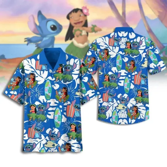 Discover Disney Summer Vacation Lilo And Stitch Aloha Hawaiian Shirt
