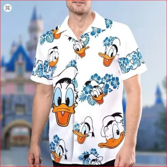 Discover Donald Duck Hawaiian Shirts, Disney Beach Surf Shirts