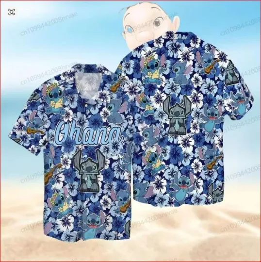 Discover Lilo & Stitch Disney Hawaiian Shirt Holiday Christmas Summer Shirt Full Size