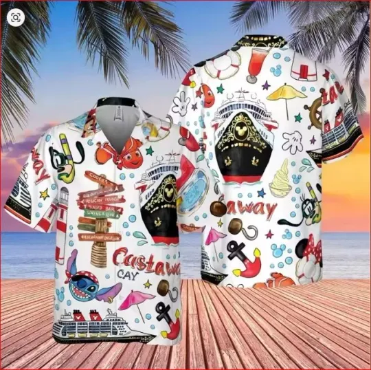 Discover Disney And Friends Mickey Cruise Disneyland Christmas Halloween Hawaiian Shirt