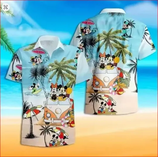 Discover SALE!!! Mickey Mouse Floral Halloween Disney Holiday Christmas Hawaiian Shirt