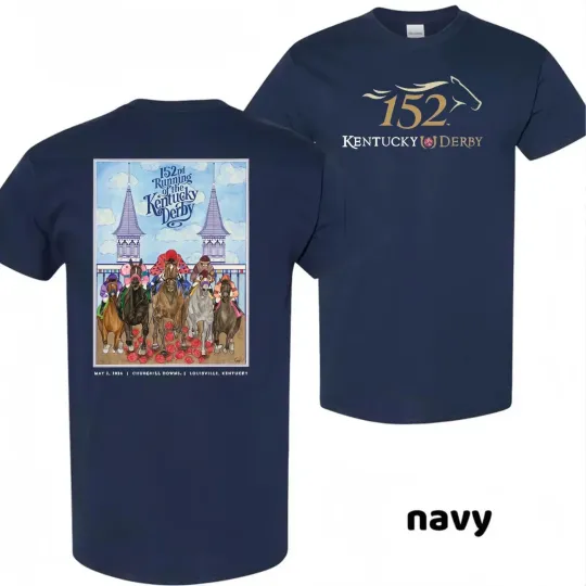 Discover 152nd Kentucky Derby 2026 Shirt, Horse Racing Poster T-Shirt
