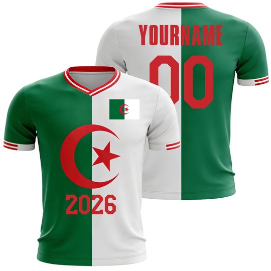Discover Custom Kids Youths Mens Womens Algeria 2026 Cup T Shirts Soccer Jersey For Fans