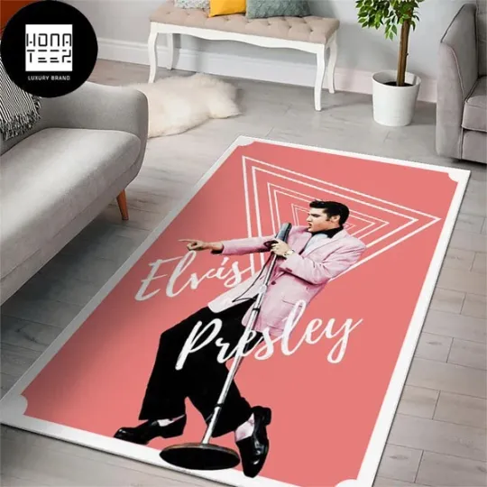 Discover Elvis Presley Singing With Pink Dresscode Rug
