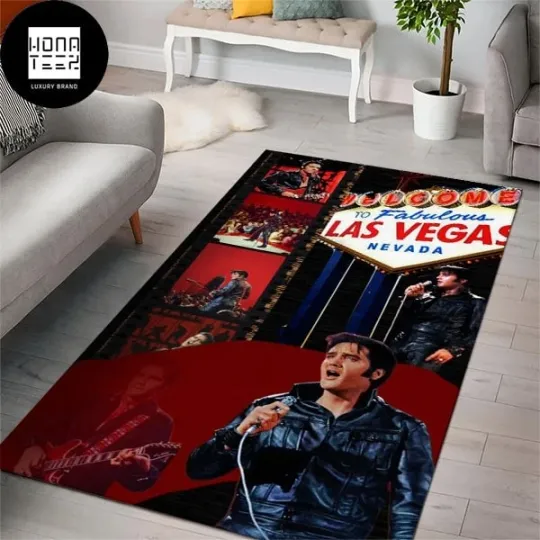 Discover Elvis Presley Las Vegas Nevada Luxury Rug