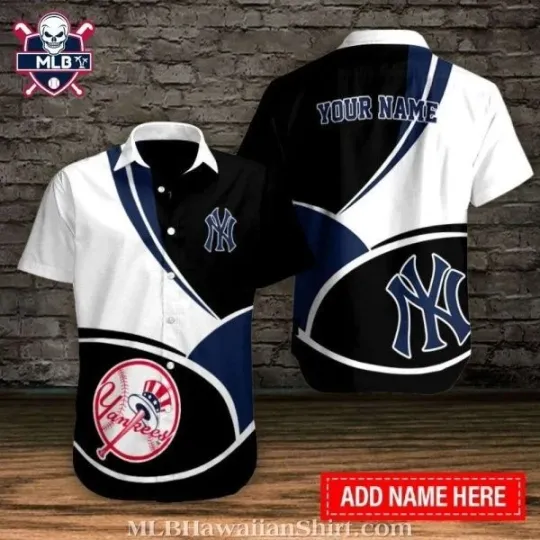 Discover New York Baseball Team Yankeess Aloha Shirt With Red Yankee Logo And Sleek Curve
