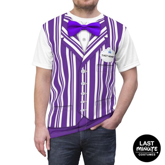Discover Purple Dapper Dan Shirt, The Dapper Dans Costume, Walt Disney World Costume, Disney Cast Member Shirt, Disneyland Costume, Mens Disney Shirt