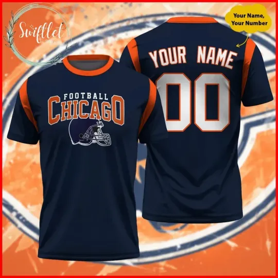 Discover Personalized Chicago Football  3D Shirt All size