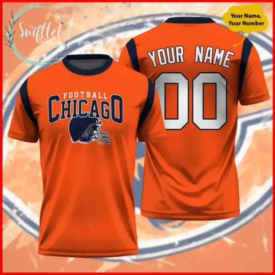 Discover Personalized Chicago Football  3D Shirt Full size