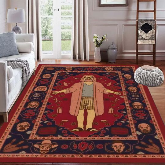 Discover Artistic Figure Rug, Modern Pop Culture Design, Pleasant Floor Decor, Fashionable Art Rug, Cartoon Art Rug, Funny Character Rug
