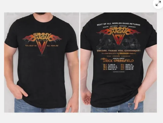 Discover SALE!!! Sammy Hagar 2026 Best Of All Worlds Tour T-Shirt