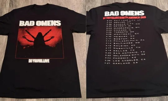Discover BAD OMEN Do You Feel Love 2026 North American Tour T-shirt