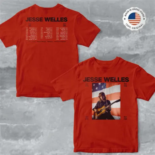 Discover Jesse Welles Red Tour 2026 North America Dates Double Sided T-Shirt