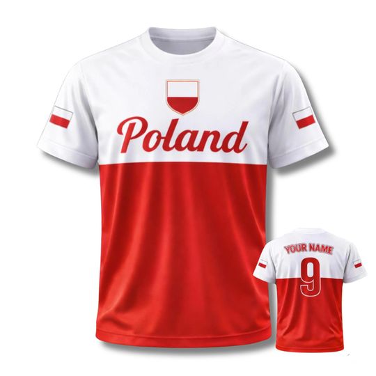 Discover Poland Soccer Fan T-Shirt, Red White Flag Football Tee, Unisex Supporter Jersey, Match Day Stadium Wear, Polish Pride Gift