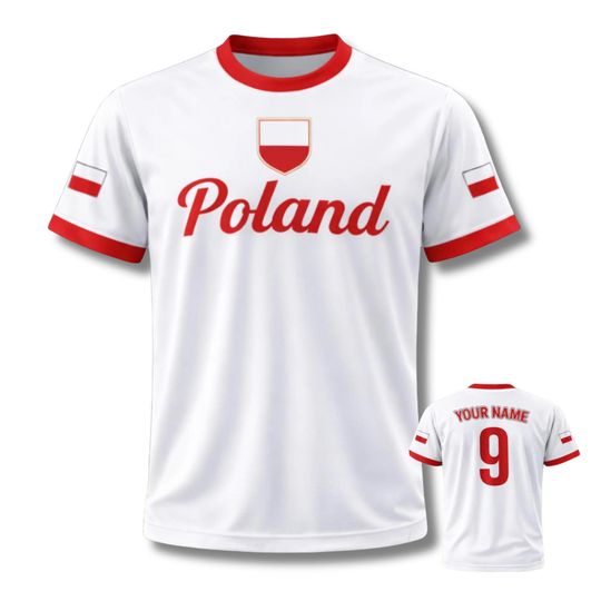 Discover Poland Soccer Fan Shirt, Red White Flag Inspired Football Tee, Unisex Supporter Jersey Style Top, Match Day Stadium Wear, Polish Pride Gift