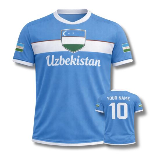 Discover Uzbekistan Soccer Jersey 3D Fan Shirt Personalized Name Number