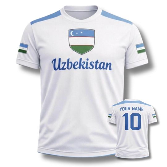 Discover Uzbekistan Soccer Jersey 3D Fan T-Shirt Personalized Name Number
