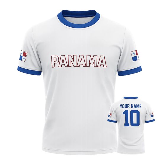Discover Panama Soccer Jersey Custom Name Number White Football Shirt for Fans Unisex