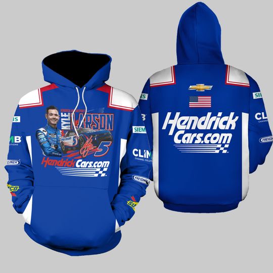 Kyle Larson Jh Design Navy 3D Hoodie, Unisex All Size