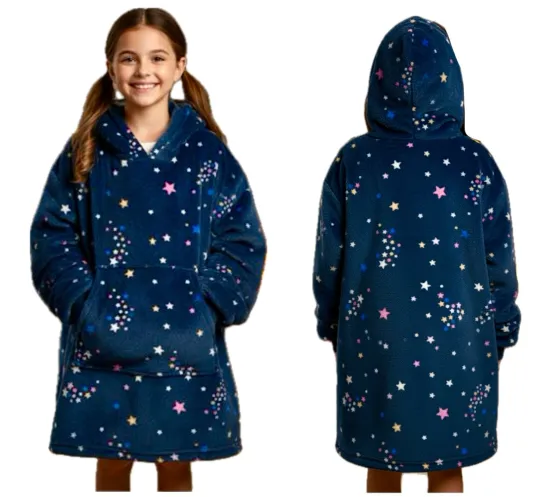 Discover Girls Marks Oversized Hooded Fleece Blanket Hoodie
