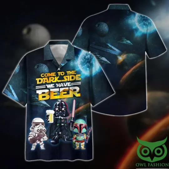 Discover Disney Star Wars Come To The Dark Side We Have Beer Aloha Hawaiian Shirt