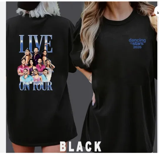 Discover Dancing With The Stars Live On Tour 2026 Double Sided T-Shirt.