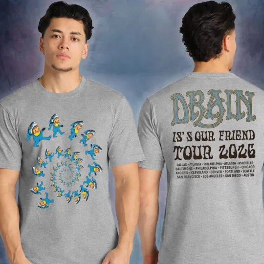 Discover Drain Is Your Friend Tour 2026 Cicrle Mascot Unisex T-shirt