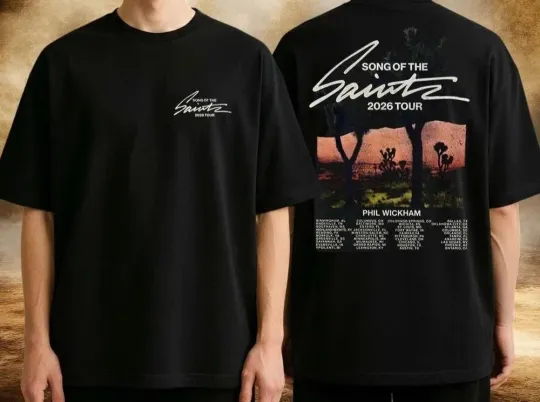 Discover Retro Song Of The Saints Tour 2026 Trendy Graphic 2Sides Unisex T-Shirt