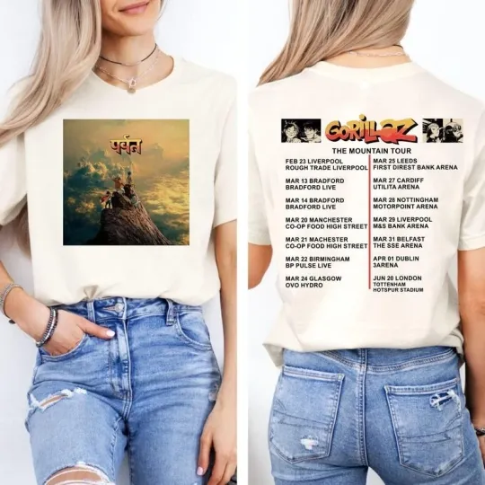 Discover Gorillaz T Shirt, The Mountain Tour UK Tour Top, UK Tour 2026 Jumper