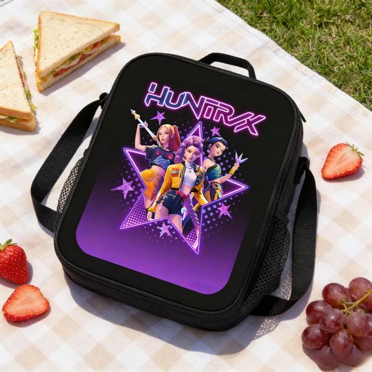 Discover Huntrix Kpop Insulated Lunch Bag, Demon Hunters Fandom Travel Lunch Tote - Gift for Teens