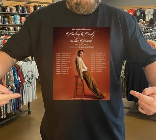 Discover Alex Warren Finding Family On The Road 2026 World Tour Shirt