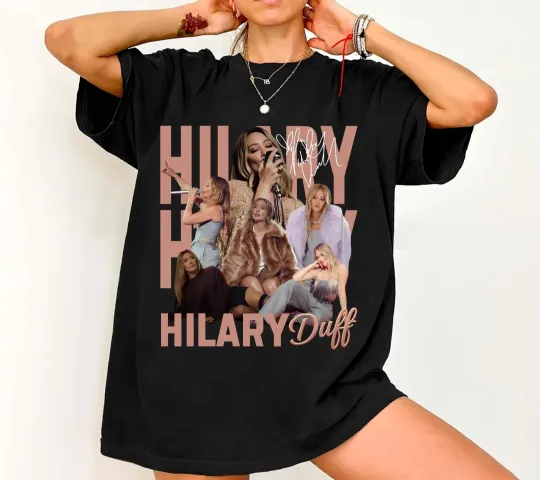 Discover Hilary Duff Lucky Me Tour 2026 Shirt Vintage Bootleg Tee Unisex