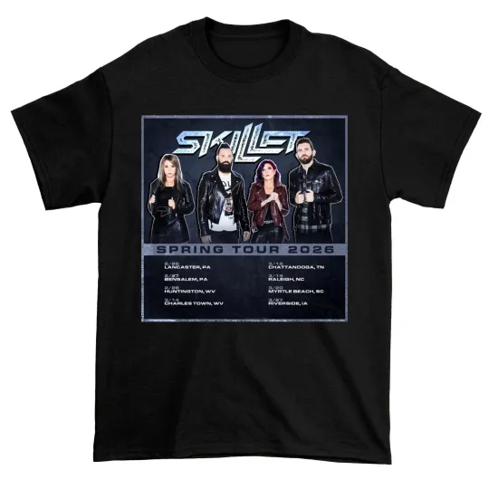 Discover Spring Tour 2026 Skillet For Fan Men and Women T-Shirt