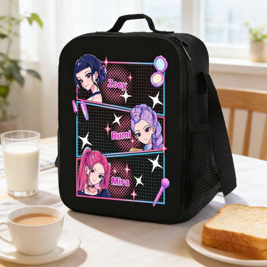 Discover Huntrix Kpop Insulated Lunch Tote, Zoey Rumi Mira Fan Bag