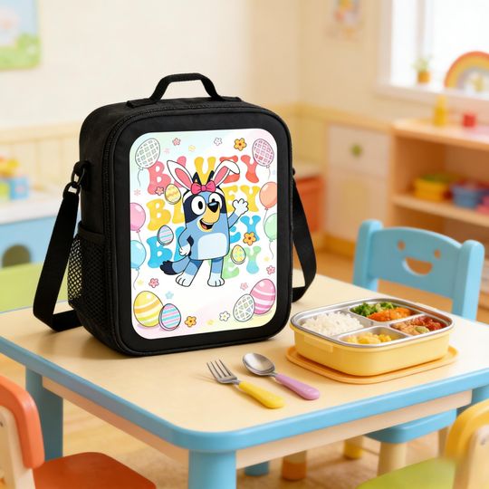 Discover BlueyDad Easter Bunny Ears Insulated Lunch Bag - Gift for Kids