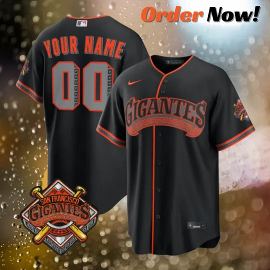 Discover Custom Giants Black 2026 “Los Gigantes” Stitched Jersey All Sizes