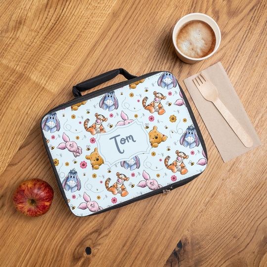 Discover Personalized The Pooh Lunch Bag | The Pooh Bag | The Pooh Nursery | Baby Shower | The Pooh Baby Shower | Back to School | Blue Lunch Bag