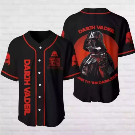 Discover Personalized Star Wars Darth Vader Come To The Dark 3D Baseball Jersey Shirt