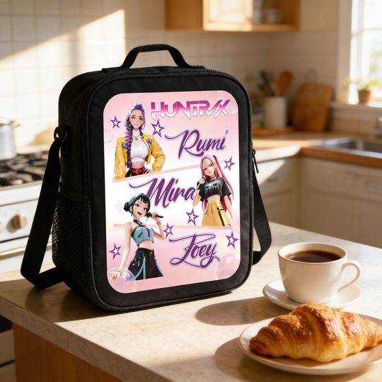 Kpop Demon Hunters Huntrix Lunch Bag, Anime Idol Fan Lunch Tote