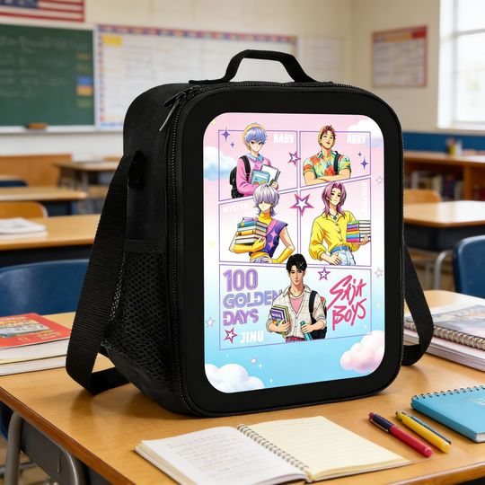 Discover Kpop SajaBoys School Lunch Bag, Demon Hunters Insulated Tote with Handle - Student Gift