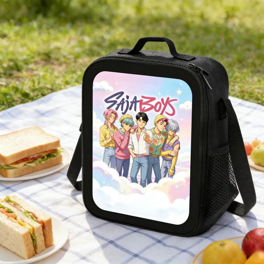 Discover SajaBoys Demon Hunters Kpop Insulated Lunch Bag, Pastel Cloud Tote