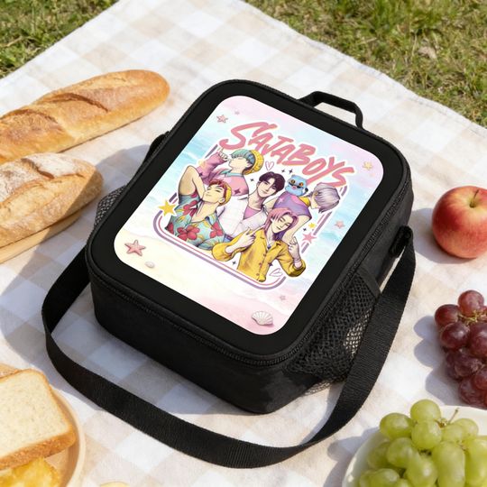 Discover SajaBoys Beach Insulated Lunch Bag, Kpop Demon Hunters Lunch Tote - Fan Gift