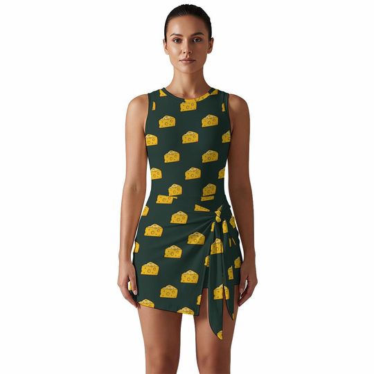 Discover Green Bay Sleeveless Bodysuit Dress, Womens Swimsuit Dress, One Piece Swim Dress, Cute Summer Fit