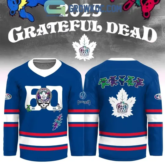 Discover Toronto Marlie x Grate*ful Dead 60 Years 2025 Hockey Jersey Size XS-5XL